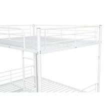 Load image into Gallery viewer, Full Over Full Metal Bunk Bed with Trundle, White
