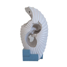 Load image into Gallery viewer, Abstract Water Fountain With Base With Light, For Indoor And Outdoor - White / Blue
