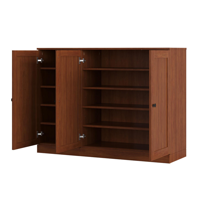 Solid Woodshoe Storage Cabinet (755976) - Coffee