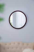 Load image into Gallery viewer, Circle Wall Mirror With Wooden Frame, Wall Mirror For Living Room
