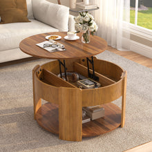 Load image into Gallery viewer, Round Lift Top Coffee Table With Hidden Storage
