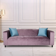 Load image into Gallery viewer, Velvet Sofa for Living Room with Pillows, Modern 3-Seater Sofas Couches for Bedroom, Office, and Apartment with Solid Wood Frame (Lavender)
