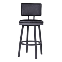 Load image into Gallery viewer, 39.5" Swivel Counter Height Bar Chair - Black
