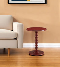 Load image into Gallery viewer, Solid Wood Round End Table - Red
