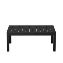 Load image into Gallery viewer, All Weather Slatted Outdoor Coffee Table For Garden - Black
