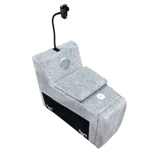 Load image into Gallery viewer, Fullar - Modular Console With Wireless Charger - Light Gary Chenille
