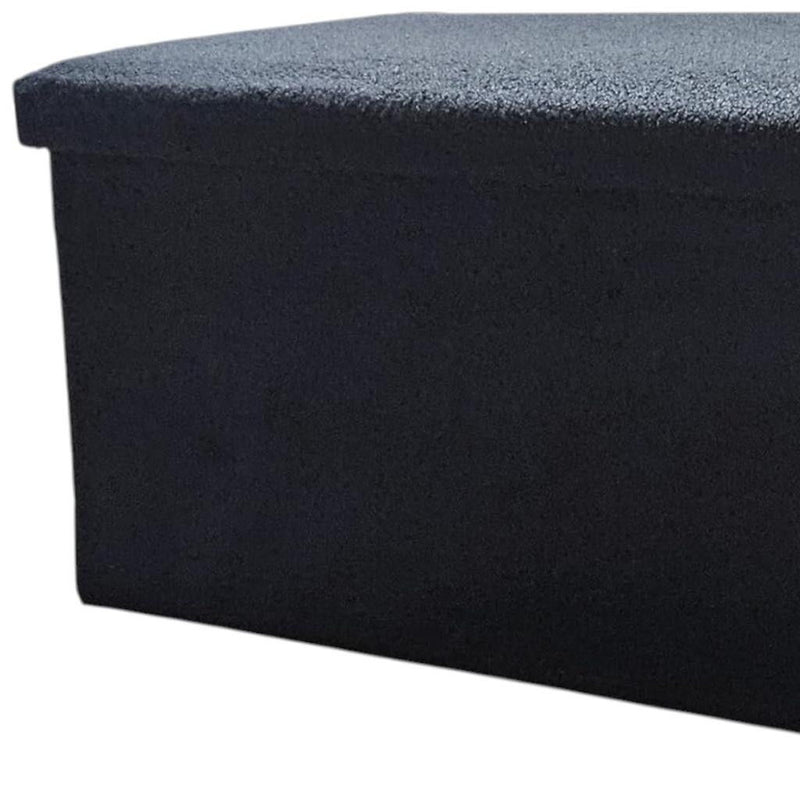 30" Boucle Storage Ottoman - Black