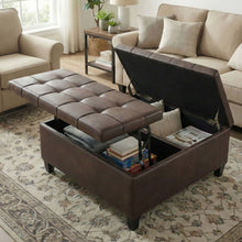 Load image into Gallery viewer, Harrison - Large Coffee Table Storage Ottoman
