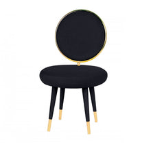 Load image into Gallery viewer, Solid Color Side Chair (Set of 2) - Black / Gold
