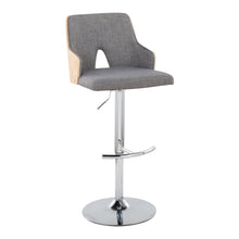 Load image into Gallery viewer, Stella - Contemporary Adjustable Barstool Stool With Swivel &amp; Rounded T Footrest (Set of 2)
