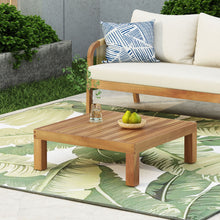 Load image into Gallery viewer, Mythical - Square Outdoor Coffee Table With Frame And Slat Top - Teak
