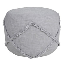 Load image into Gallery viewer, Cotton Ottoman Round - Gray
