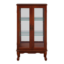 Load image into Gallery viewer, Curio Cabinet Lighted Curio Diapaly Cabinet With Adjustable Shelves And Mirrored Back Panel, Tempered Glass Doors (3 Tier), (E26 Light Bulb Not Included)
