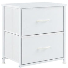 Load image into Gallery viewer, Fabric Metal And Wood Two Drawer Dresser - White
