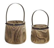 Load image into Gallery viewer, Bucket Pot Planters (Set of 2) - Natural
