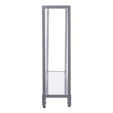 Load image into Gallery viewer, Glass Mirrored Floor Shelf Console Table With Storage - Clear / Silver
