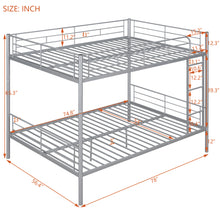 Load image into Gallery viewer, Full Over Full Metal Bunk Bed, Sliver
