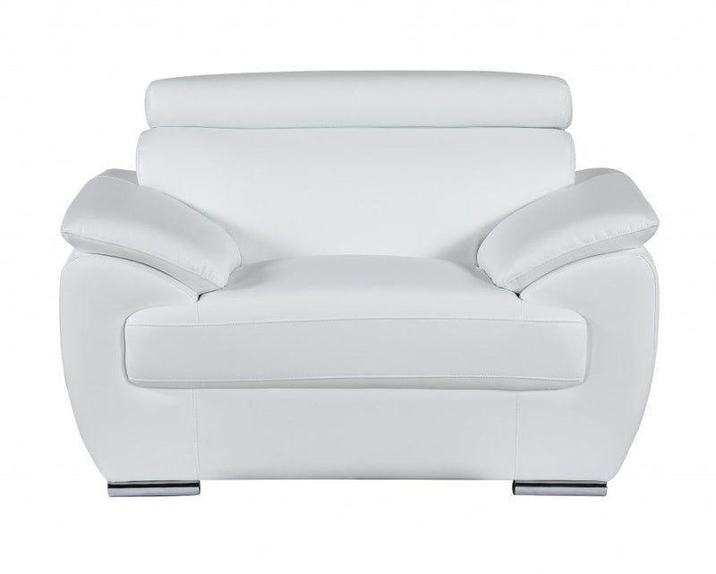 Captivating Leather Chair - White