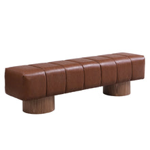 Load image into Gallery viewer, Upholstered Dining Bench For Dining Room, End Of Bed Entryway Bench Ottoman For Bedroom Living Room - Brown
