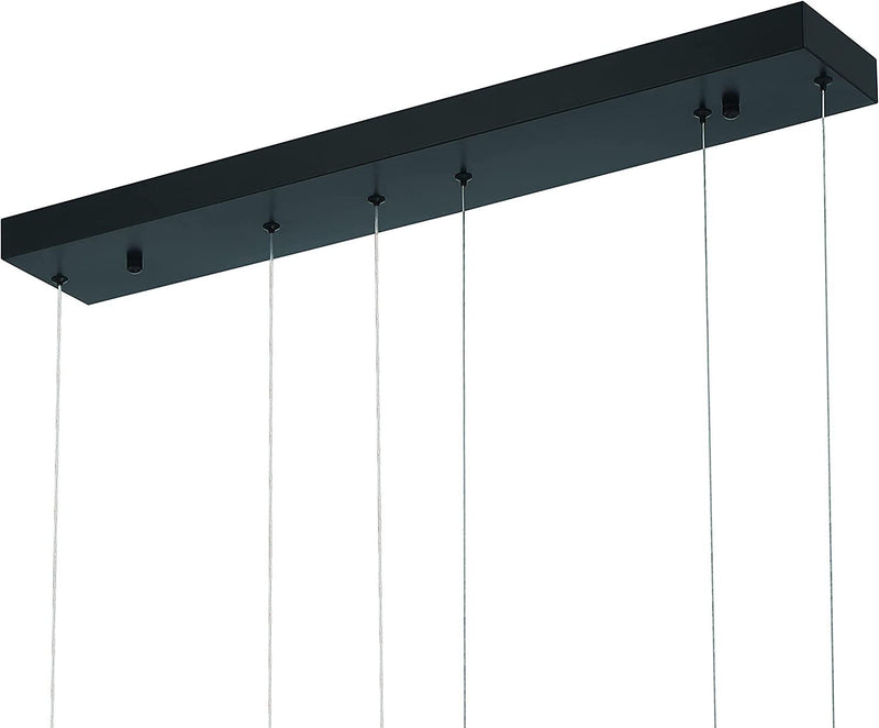 Candle Style Metal 3 Light LED Dimmable Chandelier - Black