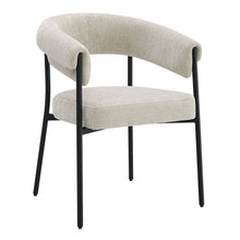 Load image into Gallery viewer, Jirina - Chenille Arm Chair (Set of 2) - Beige &amp; Black
