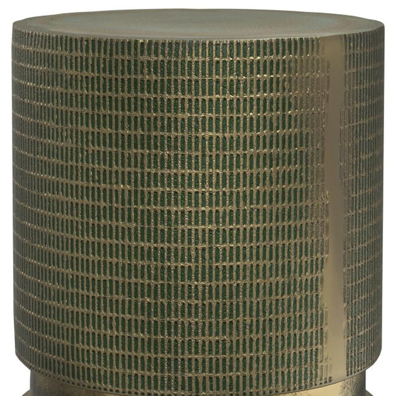 18" Aluminum Round End Table - Turquoise