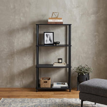 Load image into Gallery viewer, Four Tier Etagere Bookcase (486302) - Black
