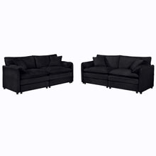 Load image into Gallery viewer, Modern Chenille Oversized Deep Seat Luxury 2 Piece Sofa Set With 4 Pillows
