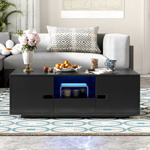 Load image into Gallery viewer, Modern High Glossy Rectangle Coffee Table With 16 Color LED Lights For Living Room
