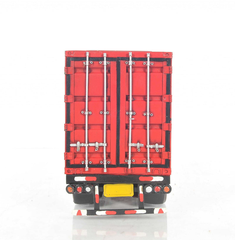 Hand Painted Model Car Tabletop Sculpture - Blue / Red