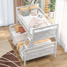 Load image into Gallery viewer, Twin over Full Bunk Bed with ladder, Safety Guardrail, Perfect for Bedroom, White(Old SKU: SM000118AAK-1)
