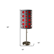 Load image into Gallery viewer, Mod Dot Novelty Table Lamp - Gray And Red
