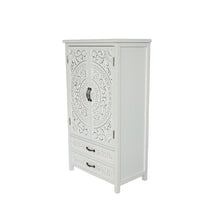 Load image into Gallery viewer, Wood Accent Cabinet With Two Doors Two Drawers - White
