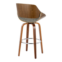 Load image into Gallery viewer, Fabrizzi - Mid Century Modern Fixed Height Barstool With Swivel With Round Footrest (Set of 2)
