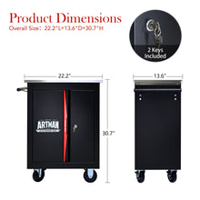Load image into Gallery viewer, Double Door Clapboardl Multi Function Tool Cart - Black / Red
