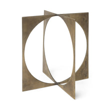 Load image into Gallery viewer, Burnished Circle Square Sculpture (392504) - Gold
