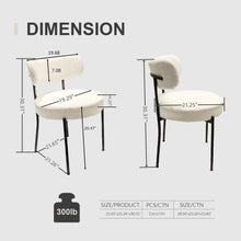 Load image into Gallery viewer, Mid-Century Modern Dining Chair With Curved Backrest
