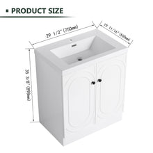 Load image into Gallery viewer, Contemporary Freestanding Bathroom Vanity With Resin Sink &amp; Soft-Close Cabinet Doors

