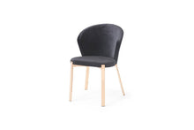 Load image into Gallery viewer, Velvet Wing Back Dining Side Chairs (Set of 2) - Black
