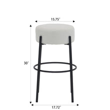 Load image into Gallery viewer, Round High Bar Stools (Set of 2), Contemporary Upholstered Dining Stools For Kitchens, Coffee Shops And Bar Stores
