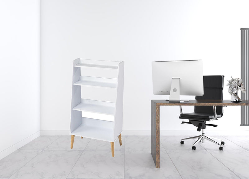 Four Tier Etagere Bookcase (490165) - White