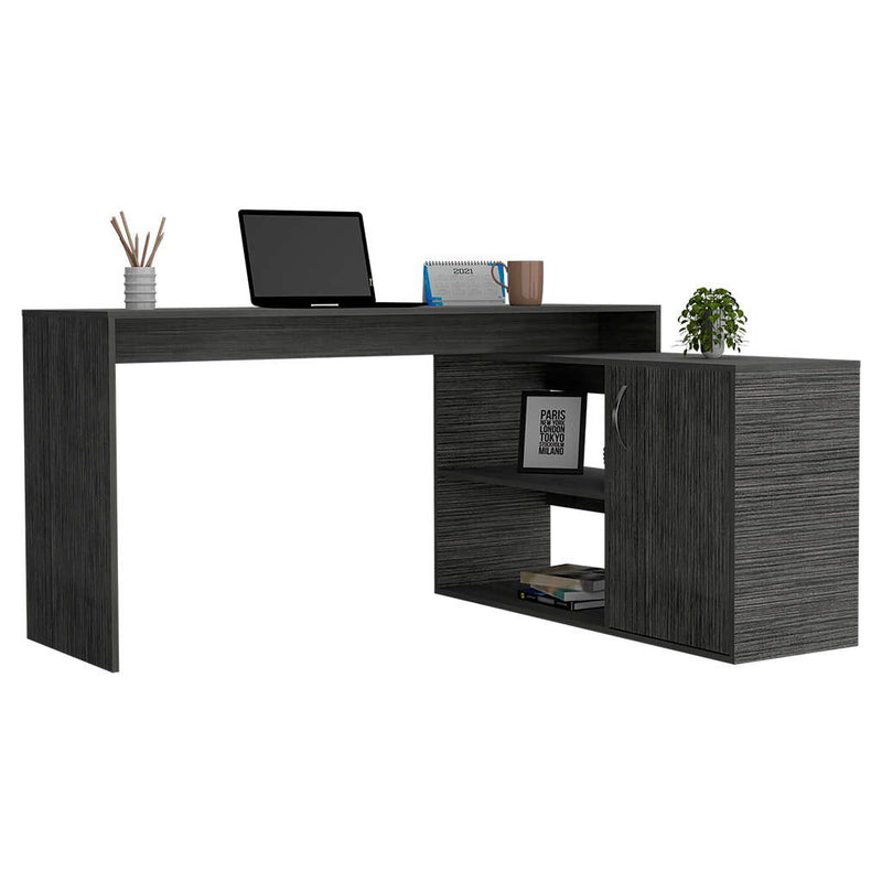 L Shape Computer Desk - Dark Gray