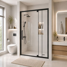 Load image into Gallery viewer, Semi-Frameless Pivot Hinged Shower Door, Reversible Design

