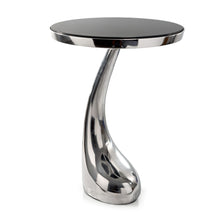 Load image into Gallery viewer, Granite Round Abstract End Table - Silver
