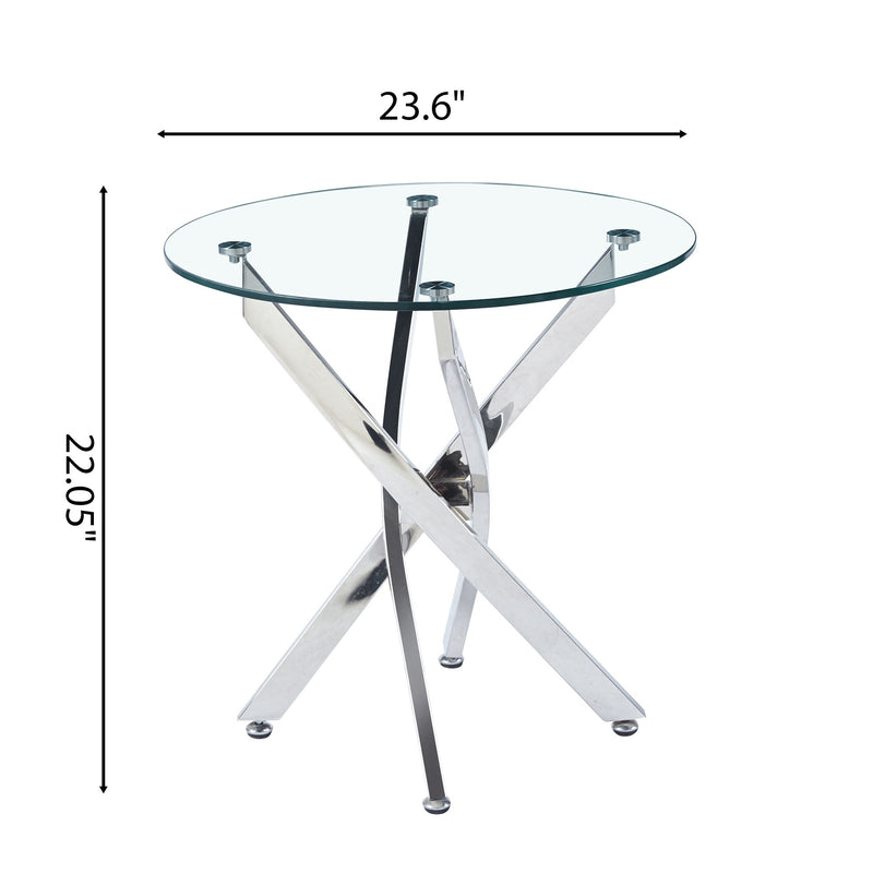 Round Table With Angular Slanted Legs