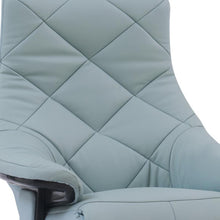 Load image into Gallery viewer, Tufted Genuine Leather Power Swivel Recliner - Baby Blue
