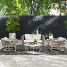 Load image into Gallery viewer, Everly - Frame Barrel Deep Seating Patio Loveseat Sofa Axroma Olefin - Oat Beige
