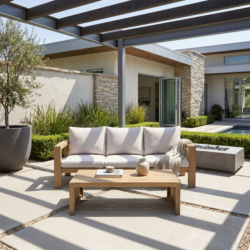 3 Seater Patio Set, Outdoor Sofa & Coffee Table Set