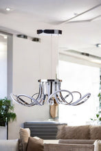 Load image into Gallery viewer, Metallic Six Light Metal LED Dimmable Smart Enabled Ceiling Light - Silver
