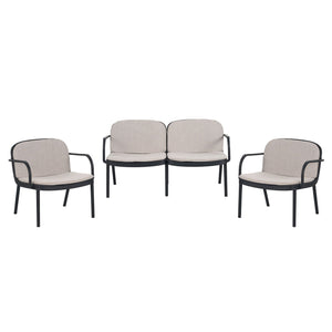Luna - Outdoor Patio 3 Pieces Chat Set